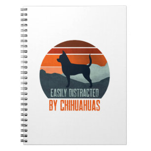 Cuaderno Fácilmente Distraído Por Chihuahuas Paseando Perro