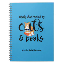 CUADERNO FÁCILMENTE DISTRAÍDO POR GATOS Y LIBROS
