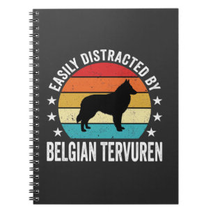 Cuaderno Fácilmente Distraído Por Perro Tervuren Belga