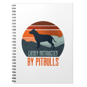 Cuaderno Fácilmente Distraído Por Pitbulls Paseando Perros