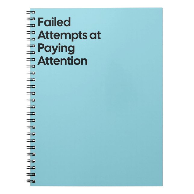 Cuaderno Failed Paying Attention Notebook (Frente)