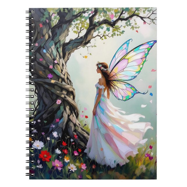 Cuaderno Fairy and Magical Vine Wrapped Tree (Frente)