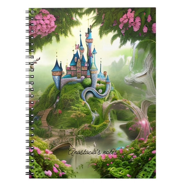 Cuaderno Fairytale Castillo Chica de Ilustracion de vuelta  (Frente)