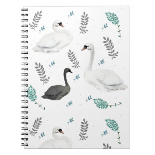 Cuaderno Fairytale Ilustracion Swan Folk Botánico