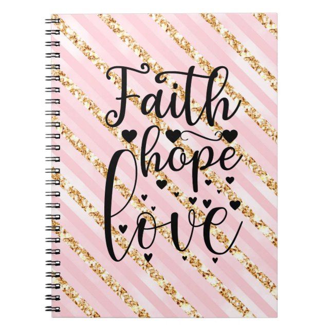 Cuaderno Faith Hope Love (Frente)