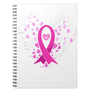 Cuaderno Faith Hope Love Mama Cancer Awareness Pink Ribbo