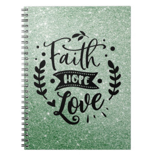 Cuaderno Faith Hope Love Notebook