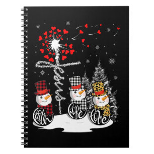 Cuaderno Faith Hope Love Snowman Jesus Dandelion Christian