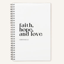Faith Hope y Love Notebook