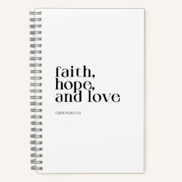 Cuaderno Faith Hope y Love Notebook