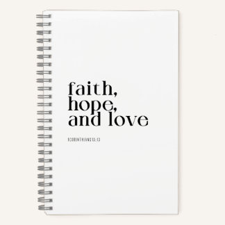 Cuaderno Faith Hope y Love Notebook