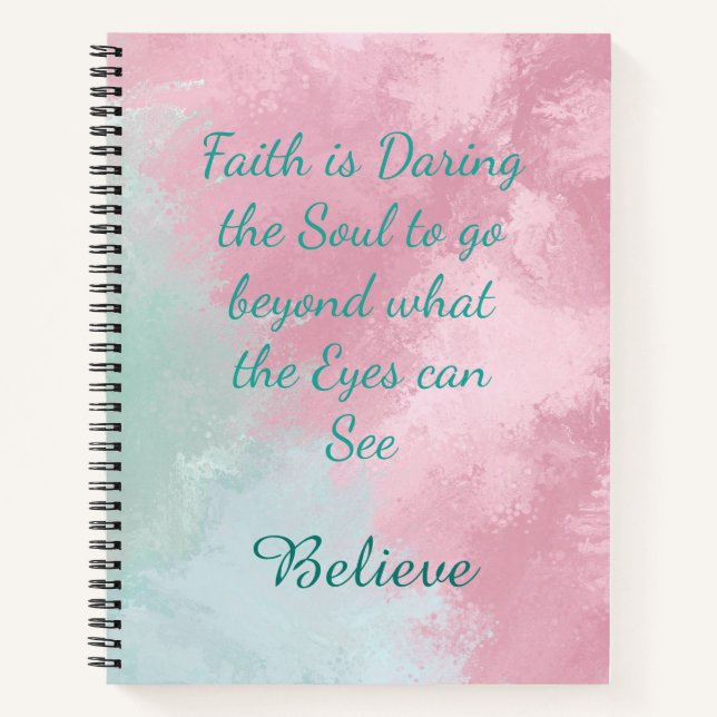 Cuaderno Faith is Daring Marble Journal Notebook (Anverso)