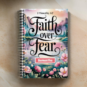Cuaderno Faith Over Fear Christian Women Journal