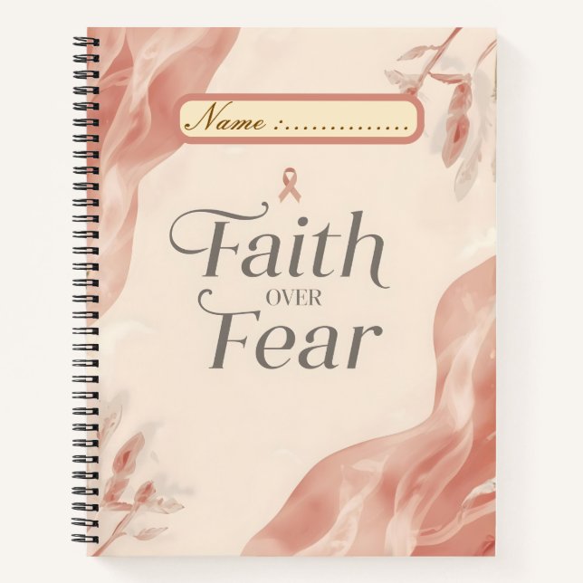 Cuaderno Faith Over Fear Notebook – Inspirational Journal – (Anverso)