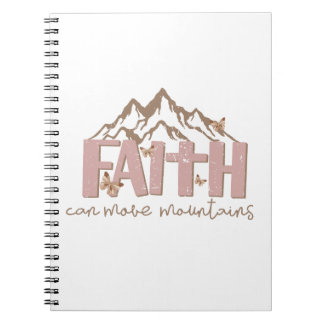 Cuaderno Faith puede mover montañas bloc de notas de espira