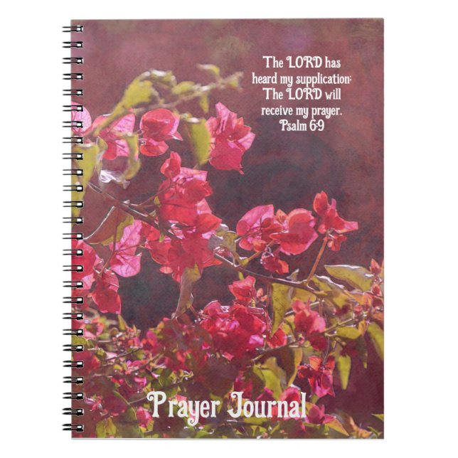 Cuaderno Faith Red Flowers Art Prayer Journal (Frente)