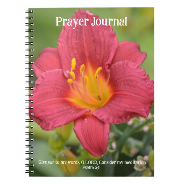 Cuaderno Faith Red Lily Prayer Journal (Frente)