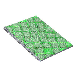 Cuaderno Fakes folhagens verdes, falso azulejo, cuadráticas