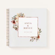 Fall Blooms Photo Guest Book Wedding Album A200