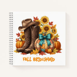 Cuaderno Fall Bridesmaid Journal Gift