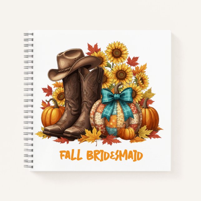Cuaderno Fall Bridesmaid Journal Gift (Anverso)
