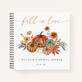 Cuaderno Fall Floral Calabaza Bridal Shower Guest Book