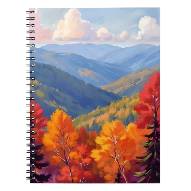Cuaderno Fall Foliage | Watercolor Mountain Landscape (Frente)