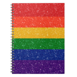 Cuaderno Falsa bandera del orgullo del arco iris del