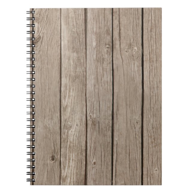 Cuaderno Falsa madera rústica elegante (Frente)