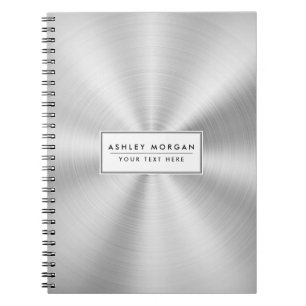 Cuaderno Falsa plata brillante metálica elegante