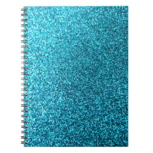 Cuaderno Falso purpurina azul