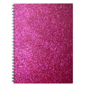 Cuaderno Falso purpurina de las rosas fuertes