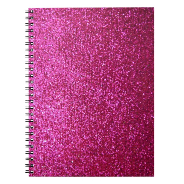 Cuaderno Falso purpurina de las rosas fuertes (Frente)