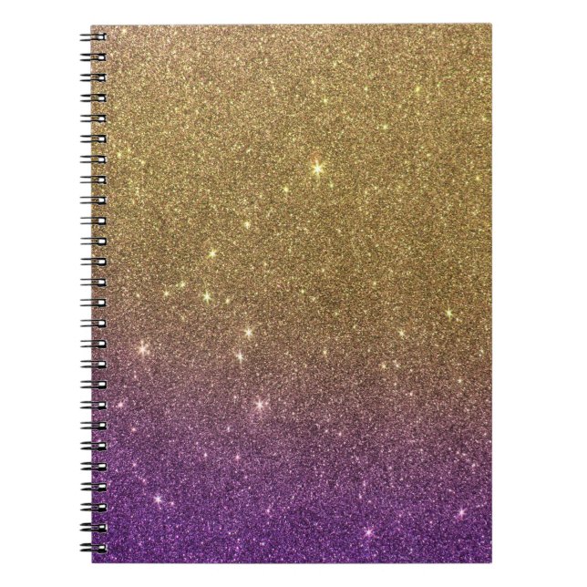 Cuaderno Falso purpurina de moda femenino de la pendiente (Frente)