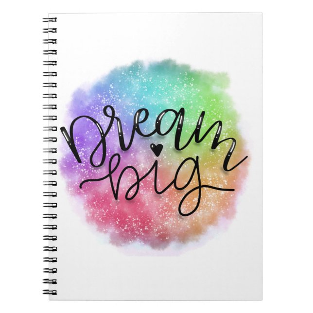 Cuaderno Falso sueño del arco iris de la acuarela de la (Frente)