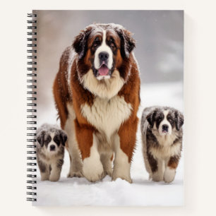 Cuaderno Familia animal de perro Mascota de San Bernardo
