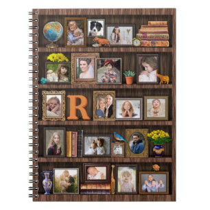 Cuaderno Familia Collage de fotos Antiguo Bookcase Personal