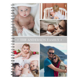 Cuaderno Familia Collage de fotos personalizada