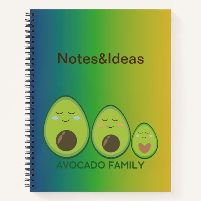 Cuaderno Familia Cute Aguacate (Anverso)