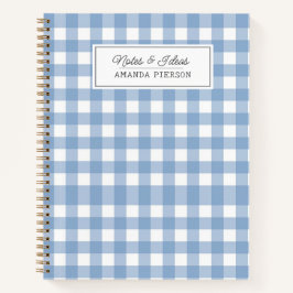 Cuaderno Familia de ideas de plástico azul personalizada