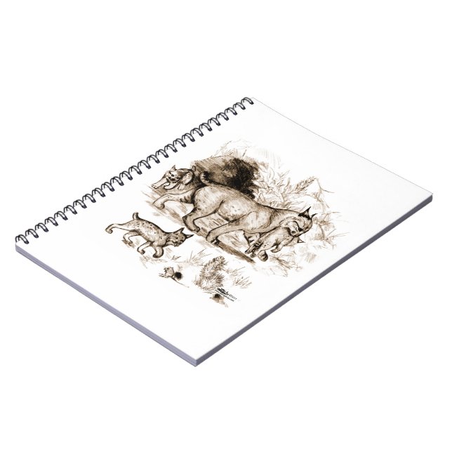 Cuaderno Familia de Linces Rojos (Lado Izquierdo)