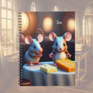 Cuaderno Familia del ratón en la mesa de comedor