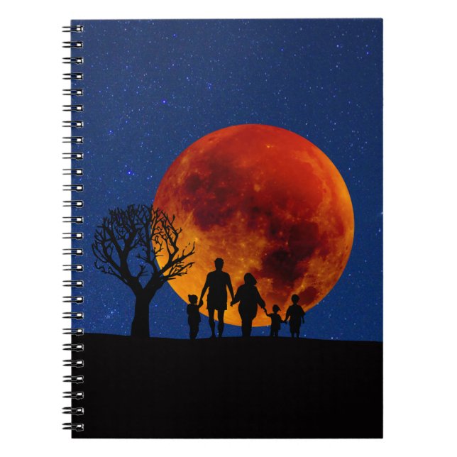 Cuaderno Familia Eclipse Lunar de Luna de Sangre (Frente)