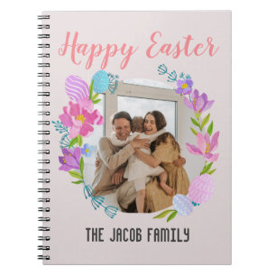 Cuaderno Familia Feliz Pascua, familia de conejitos de Pasc