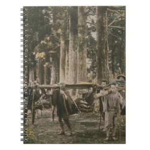 Cuaderno Familia japonesa que es adentro llevadas literas,