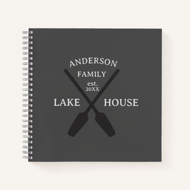 Cuaderno Familia Personalizada Nombre Casa Lago (Anverso)