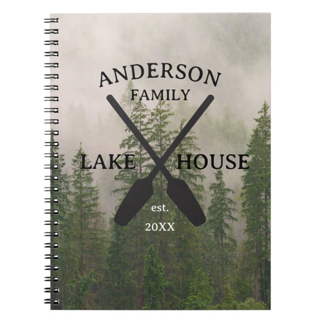 Cuaderno Familia Personalizada Nombre Casa Lago (Frente)