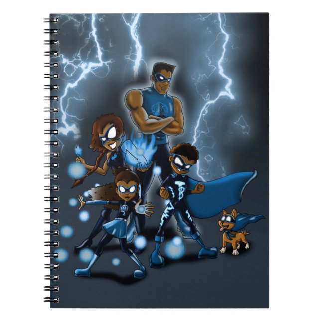 Cuaderno Familia Superheroína Americana Africana (Frente)