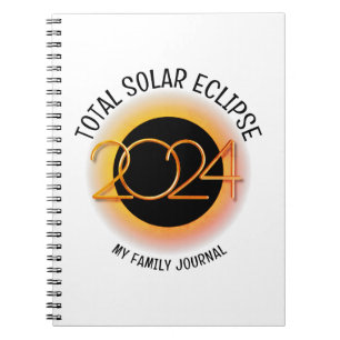 Cuaderno Familia TOTAL DE ECLIPSE SOLAR 2024 personalizada
