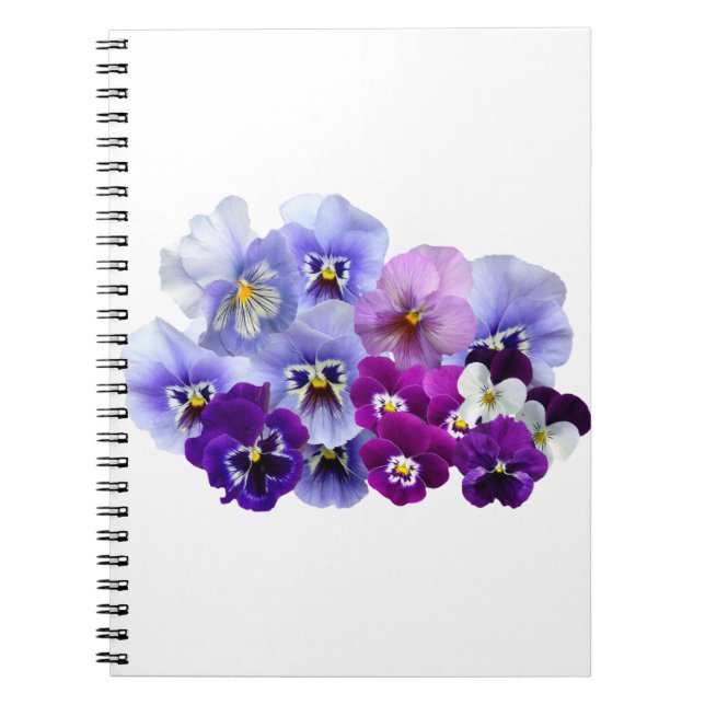 Cuaderno Familia Violeta De Flor Violeta Aislada De Pansy. (Frente)